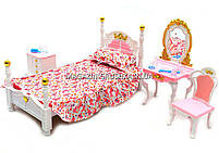 Дитяча іграшкова меблі Глорія Gloria для ляльок Барбі Спальня 2319. Облаштуйте ляльковий будиночок, фото 3