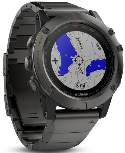 Смарт-годинник Garmin Fenix 5X Slate Gray Sapphire with Metal Band з металічним ремінцем