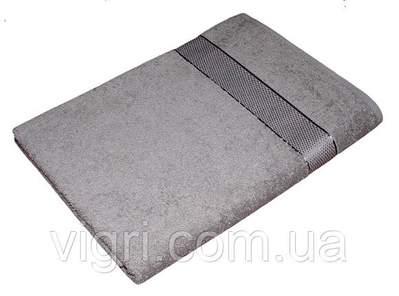 Рушник махровий Азербайджан, 70х140 см., сірий, фото 2