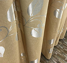 Готові Штори Льон-жаккард "Цезар" (Карамель), фото 4