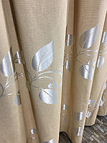 Готові Штори Льон-жаккард "Цезар" (Карамель), фото 5