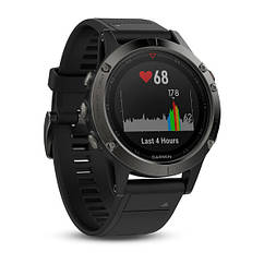 Смарт-годинник Garmin Fenix 5 Slate Gray with Black Band з чорним ремінцем