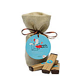 Шоколадний набір з передбаченнями Торба щастя з логотипом брендований оригінальний подарунок, фото 8