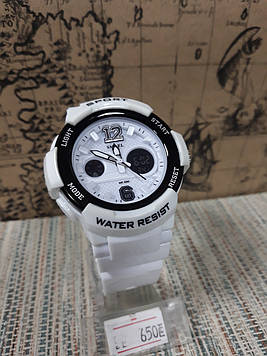 Кварцові годинники Smael білі з чорними вставками