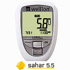 Глюкометр Велліон Луна Тріо- Wellion Luna Trio+ 75 смужок і 75 ланцетів, фото 2