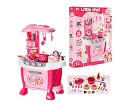 Игровой набор детская кухня Bambi Little Chef 008-801 розовая - звук, свет, посудка