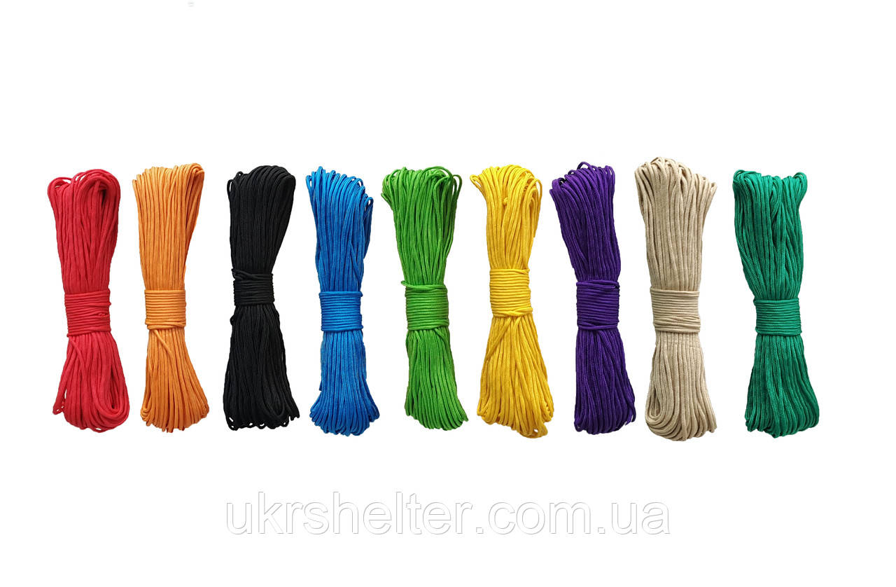 Шнур плетений ПП кольоровий 6мм (Салатовий 20м)