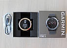 Смарт-годинник Garmin Fenix 5 Silver with Black Band з чорним ремінцем, фото 8