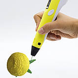 3D ручка з екраном RIAS 3D Pen-2 + пластик 9 метрів Yellow (3_00273), фото 4