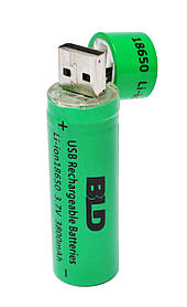 Акумулятор акумулятор BLD 18650 3800mAh 3,7 V c USB (3_2614)