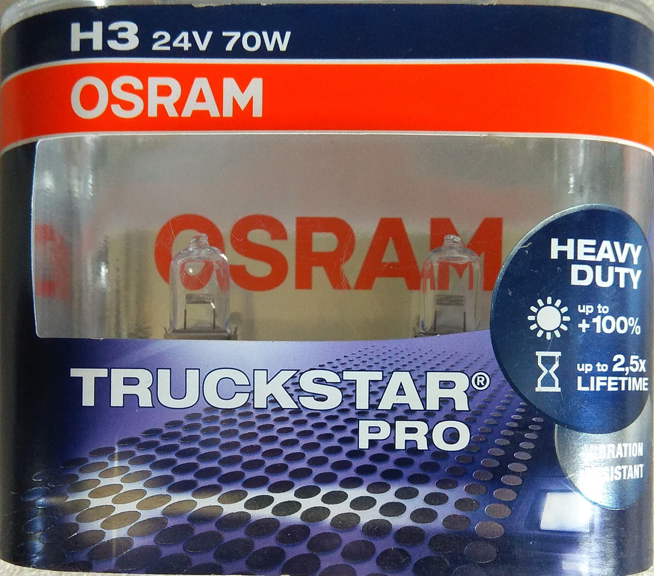 Лампа галогенова OSRAM TRUCKSTAR pro H3 +100% 24v 70w