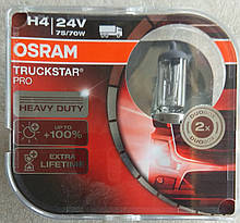 Лампа галогенова OSRAM TRUCKSTAR pro H4 +100% 24v 75/70w p43t