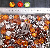 Ґудзики пришивні пластикові (144 шт. в пакованні), колір  оранжевий Ø 20 мм.