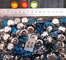 Ґудзики пришивні пластикові (144 шт. у пакованні), колір лагуни, Ø 20 мм.