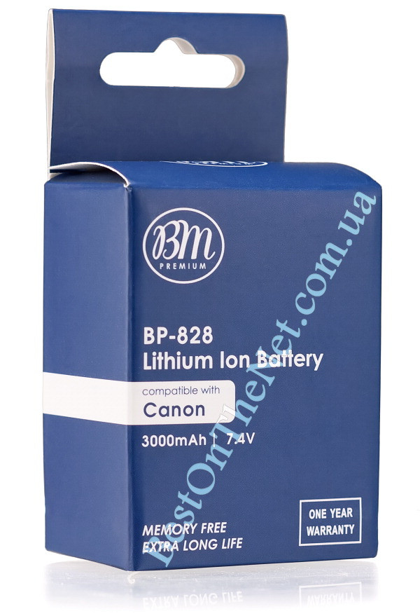 Аналог Canon BP-828 (BM Premium 3000mAh). Аккумулятор для Canon HF10, FH100, HG20, HG30 и пр. - фото 3 - id-p1086223148