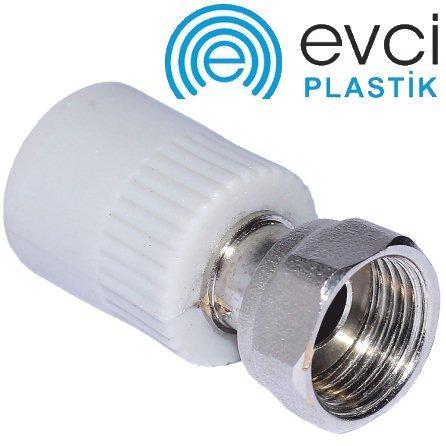Муфта натискна гайка з ВР 20×1/2" PP-R EVCI