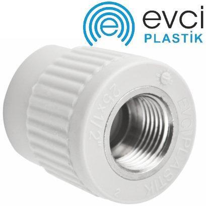 Муфта д. 25×1/2" з внутрішньою різьбою PP-R EVCI