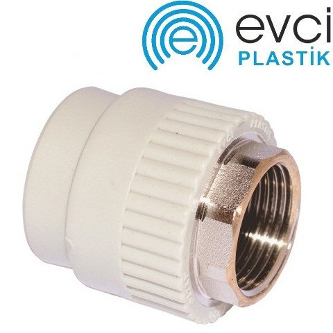 Муфта д. 63×2" з внутрішньою різьбою під ключ PP-R EVCI