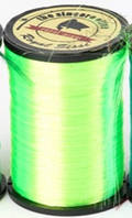 Нить монтажная с метлическим блеском Салатовая флюросцентная (250 yards 300D Tinsel floss thread)