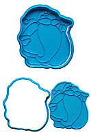 Вирубка з відбитком для імбирних пряників Санта Клаус 12 см