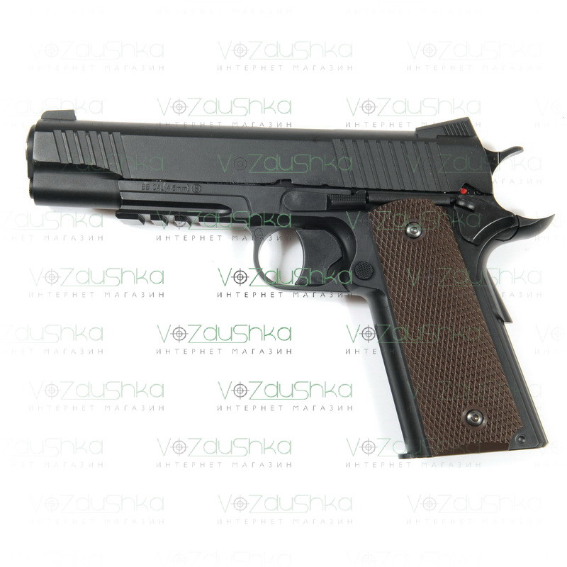 Пневматичний кольт 1911 KWC Colt KM-40(D) металевий затвор