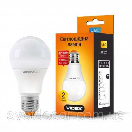 Світлодіодна лампа LED VIDEX G60e 10W 4100K Е27 12-48V