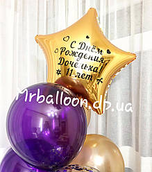 Індивідуальний напис (Оракал друк) на фольговану кулю 45 см (18д)