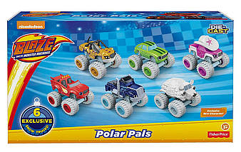 Fisher-Price Набір Вспыш і диво машинки. Зимові пригода 6 шт Polar Pals Blaze the Monster Machines, фото 3