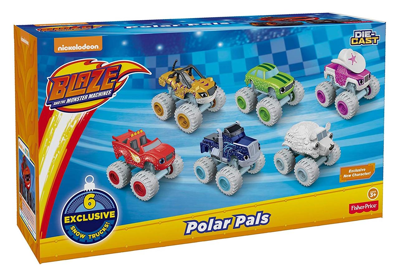 Fisher-Price Набір Вспыш і диво машинки. Зимові пригода 6 шт Polar Pals Blaze the Monster Machines