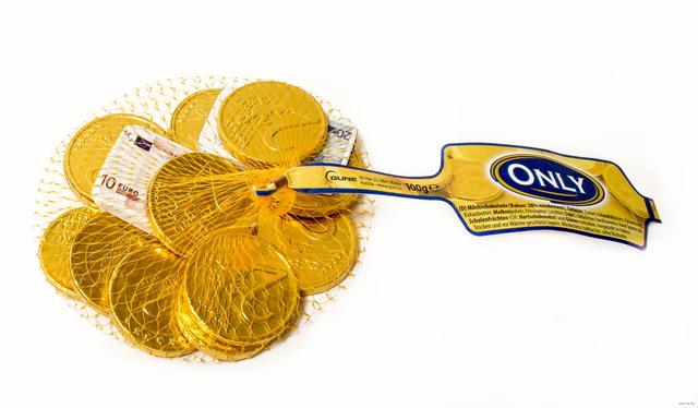 Only Конфеты Шоколадные Монеты Евро Сетка 100 Г Австрия — Купить ...