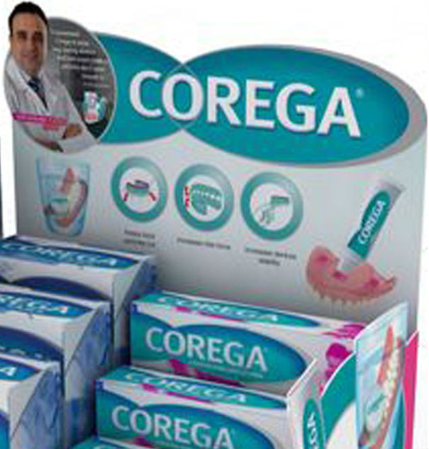 Пластикова рекламна підставка Corega