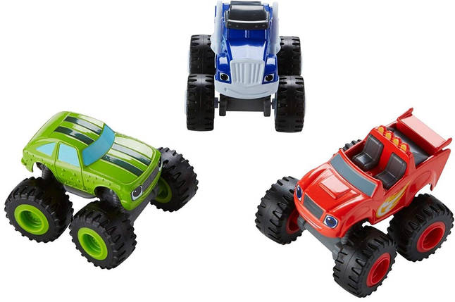 Fisher-Price Набір Вспыш і диво машинки (Вспыш, Трощило, Огірочок 3 шт.) Blaze & the Monster Machines, фото 1