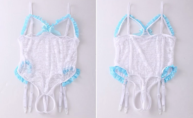 Купить Женское сексуальное белье из нежного кружева белого цвета с ...