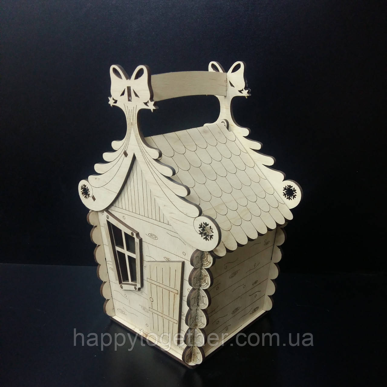 Цукерниця з фанери у формі будиночка