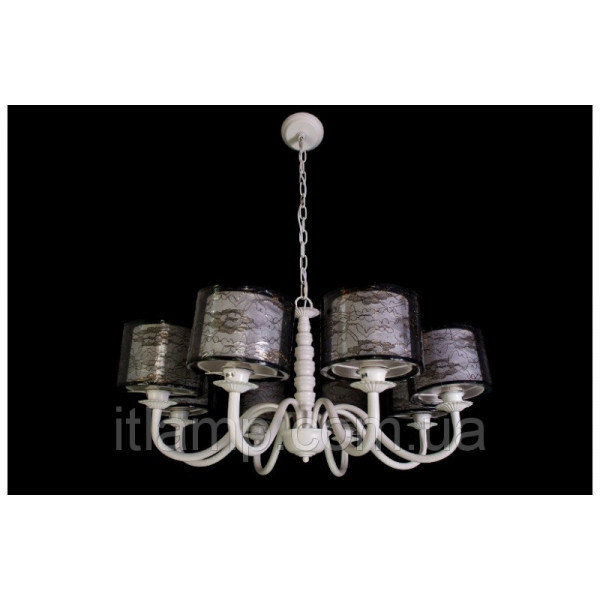 Люстра в стилі модерн з абажуром Linisoln 6022/8 White, фото 1