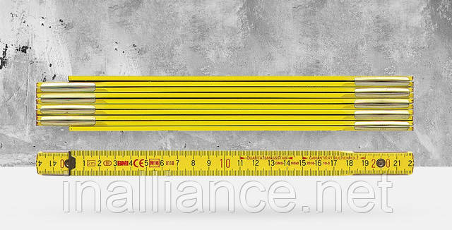 Дерев'яний складаний метр "9002" 2 метри BMI 972900200