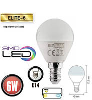 Светодиодная лампа HOROZ ELECTRIC ELITE-6 P45 6 Вт 3000K E14