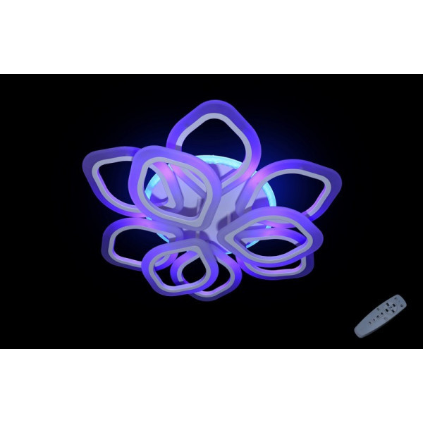 Люстри лед 5576/6+3 WH LED 3 COLOR dimmer, фото 1