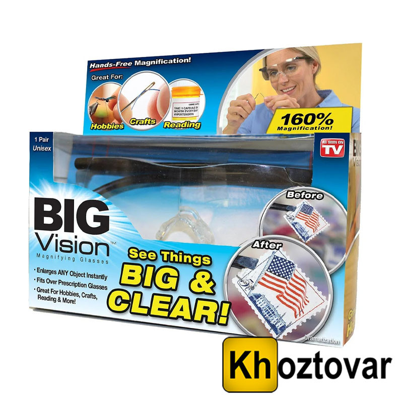 Увеличительные очки Big Vision Magnifying Glasses - фото 2 - id-p470619389