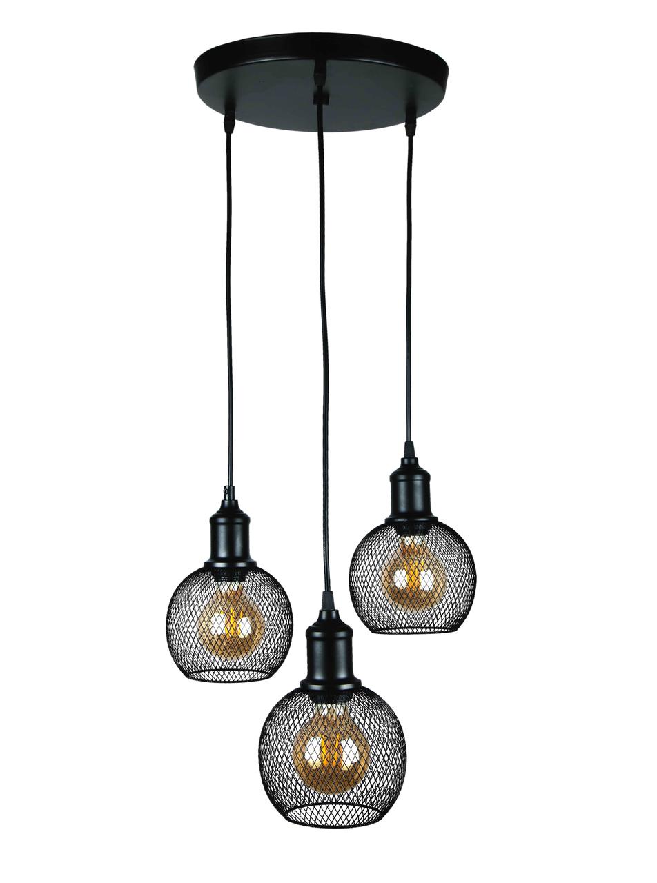 Люстра в стилі лофт Levistella 907011F-3 BK (300)
