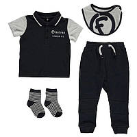 Детский костюм, Firetrap 4 в 1, футболка, штаны, носки, нагрудник, на 18-24 месяца