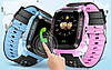 Дитячі розумні смарт годинник Baby Smart Watch Y21 з ліхтариком Сині, фото 2