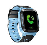 Дитячі розумні смарт годинник Baby Smart Watch Y21 з ліхтариком Сині, фото 9