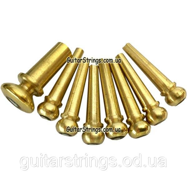 Кілочки для акустичної гітари набір із 6 шт. з дзвоньної латуні, фото 1
