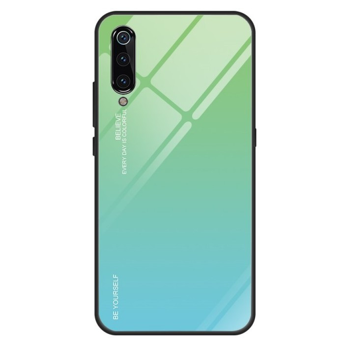 Чехол Gradient для Xiaomi Mi 9 SE бампер накладка Green-Blue