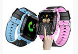 Дитячі розумні смарт годинник Baby Smart Watch Y21 з ліхтариком Рожеві, фото 7