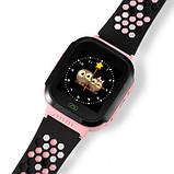 Дитячі розумні смарт годинник Baby Smart Watch Y21 з ліхтариком Рожеві, фото 4