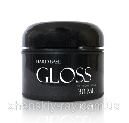 Gloss Hard Base — каучукова база для гель-лаку, 30 мл, фото 1