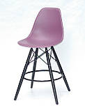 Полубарный стілець Nik BK Eames, пурпурний, фото 2