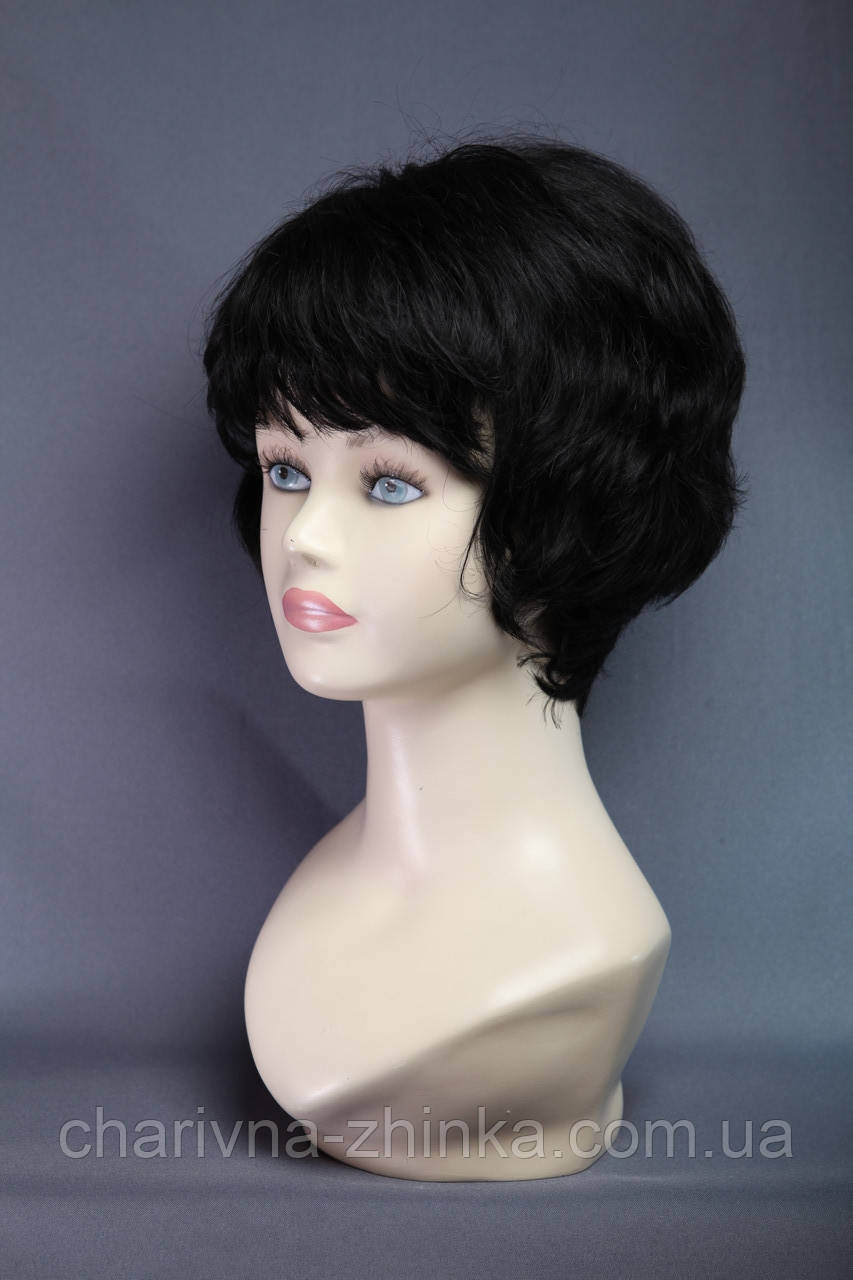 Парик женский пышный из натуральных волос Original черный - фото 2 - id-p1084248040